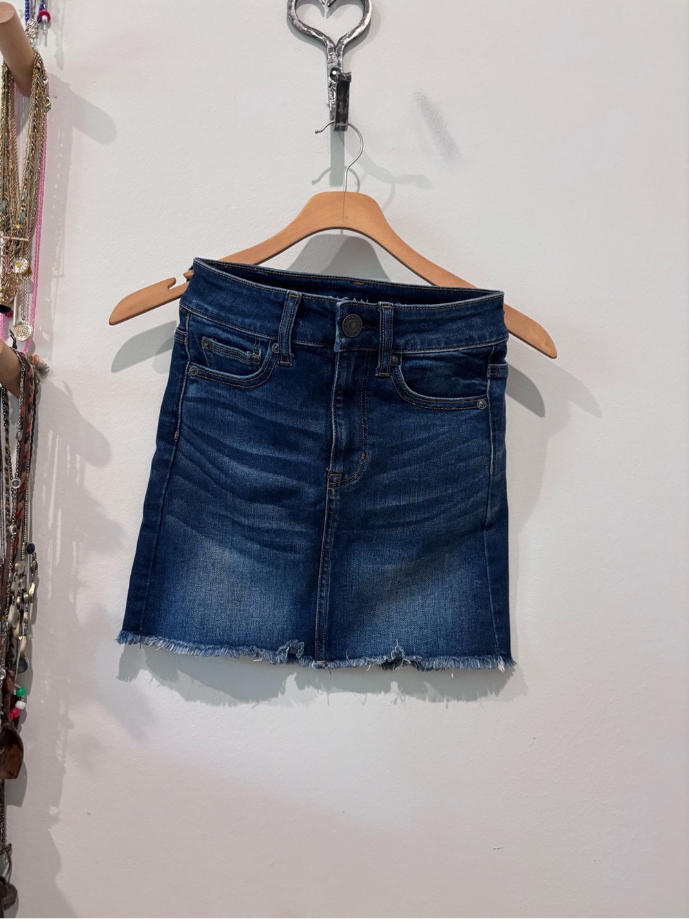 Girls Dark Blue Denim Skirt (Read Description)
